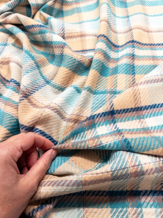 Twill Flannel in Royal Plaid Horizon