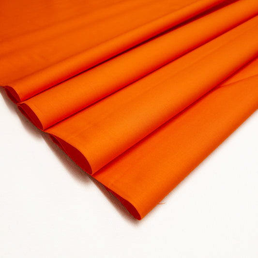 Organic Cotton Poplin in Tangerine