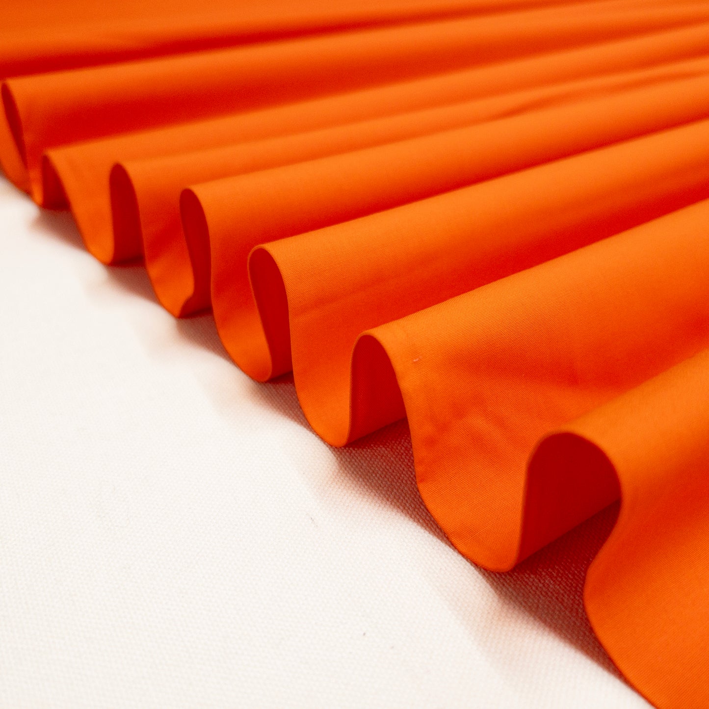 Organic Cotton Poplin in Tangerine