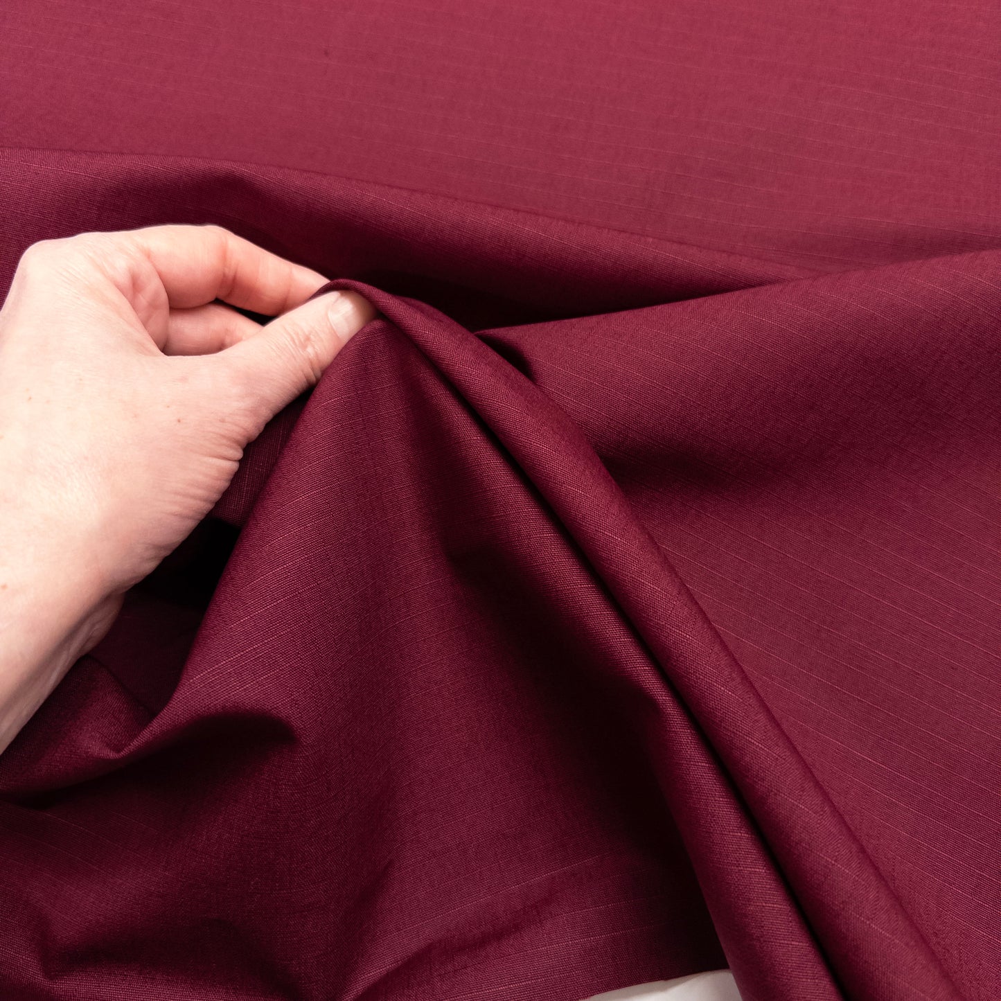 100% Cotton Ripstop in Burgundy