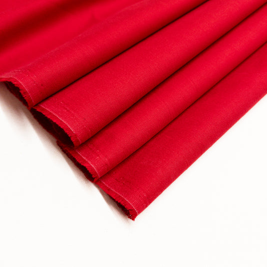 Sanded Cotton Twill in Red