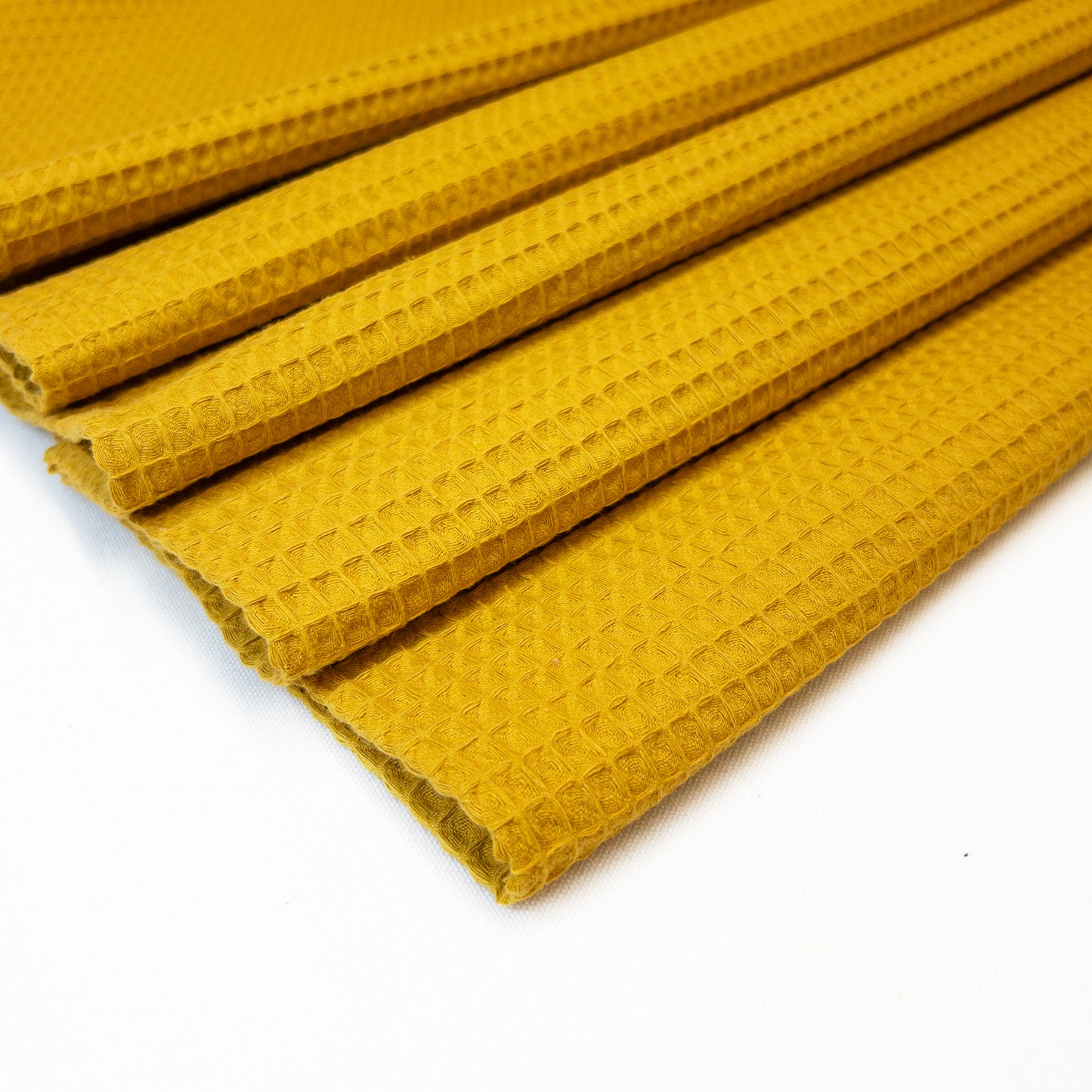 Cotton Waffle in Ochre