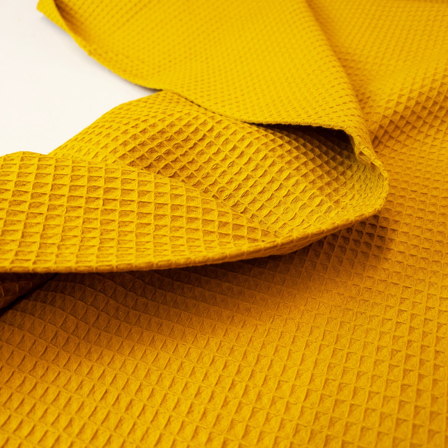 Cotton Waffle in Ochre