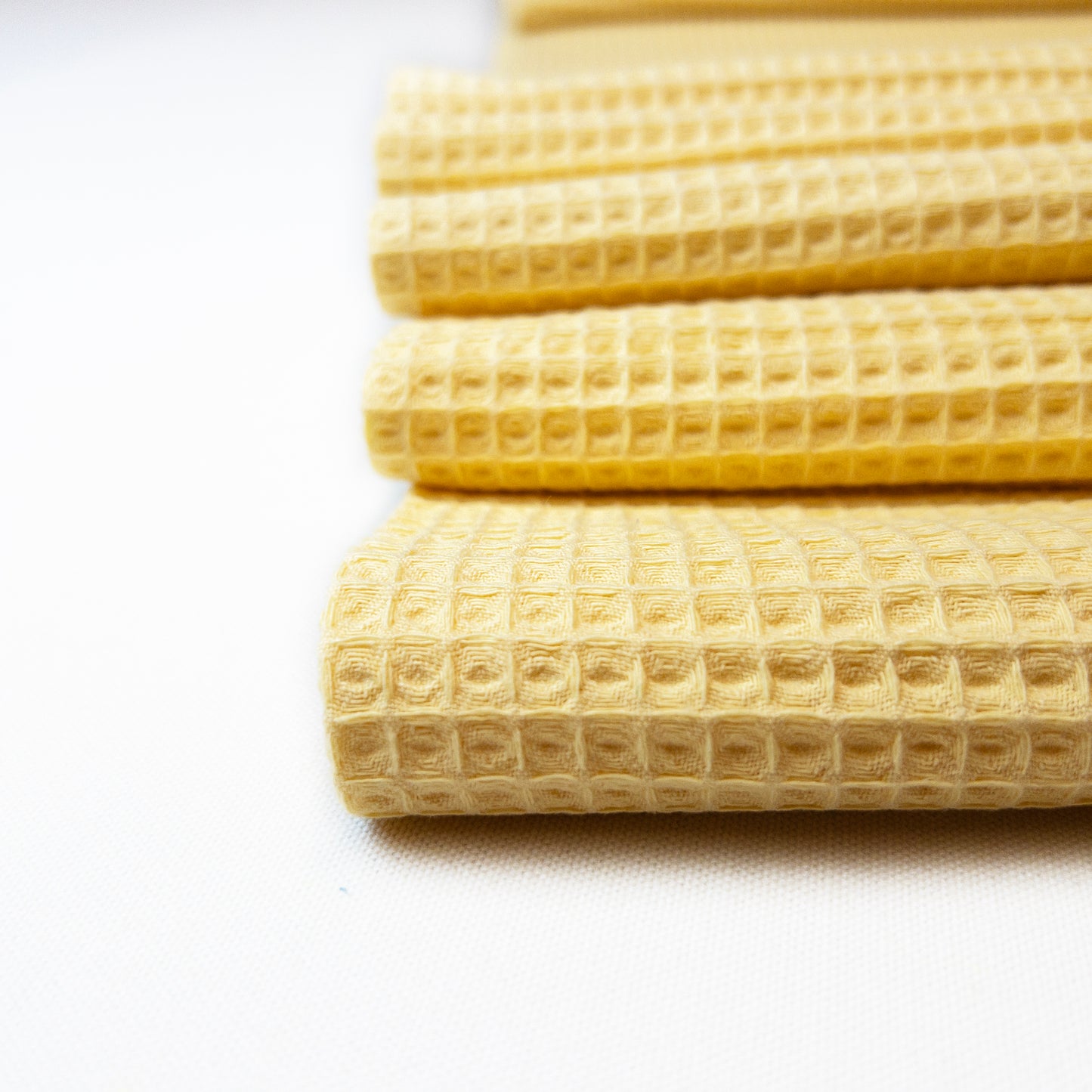 Cotton Waffle in Soft Yellow