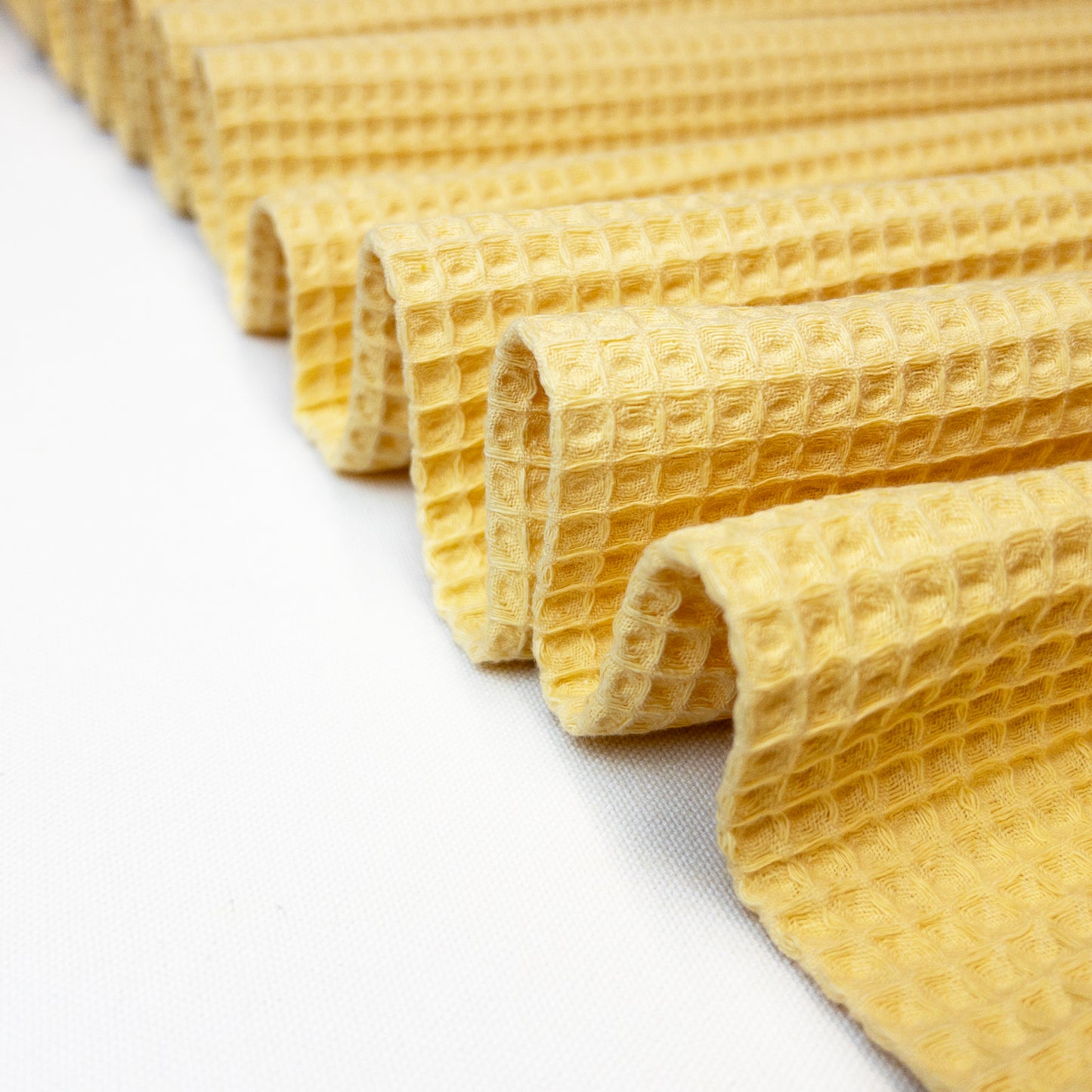 Cotton Waffle in Soft Yellow