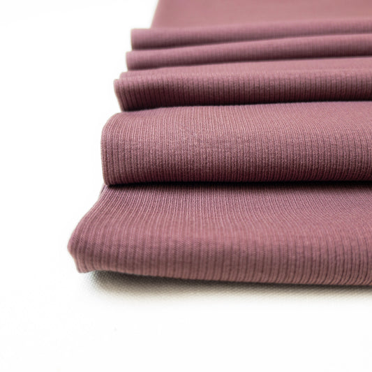 Rib Jersey in Aubergine