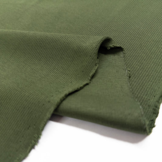 Rib Jersey in Dark Green