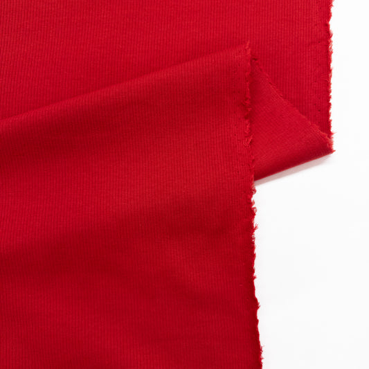 Rib Jersey in Dark Red