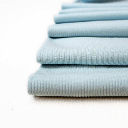 Rib Jersey in Light Blue