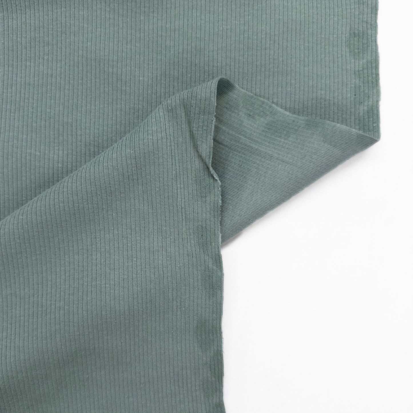 Rib Jersey in Old Green