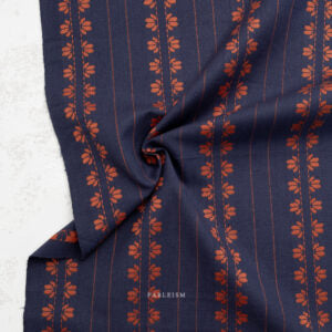 Deco Stripe in Navy/Spice