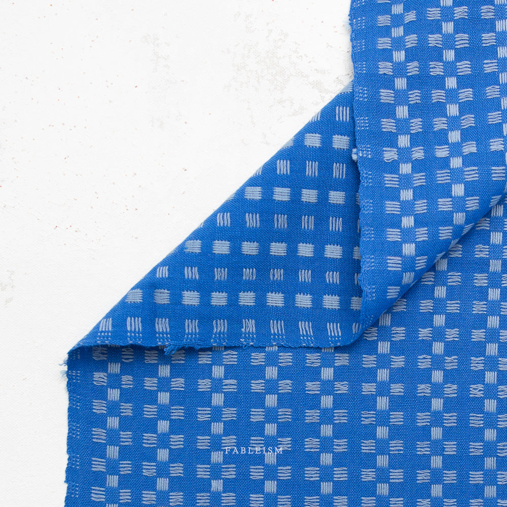 Basket Weave in Bright Blue