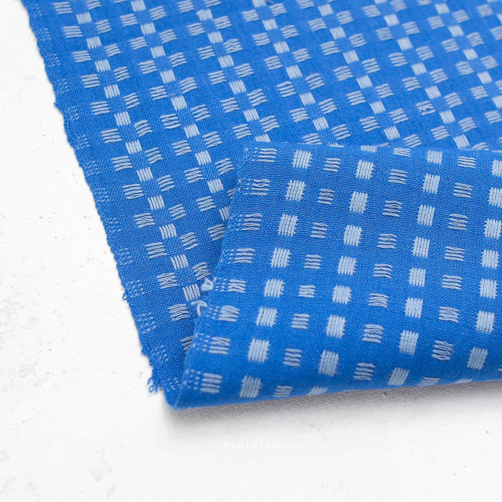 Basket Weave in Bright Blue