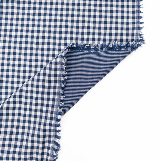 Double Side Double Gauze in Blueberry - Deadstock