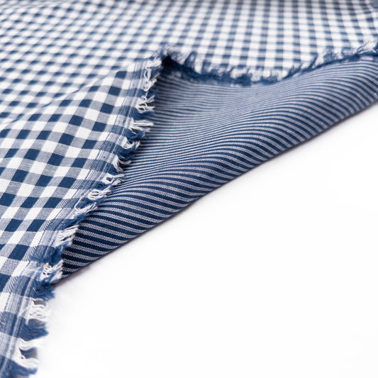 Double Side Double Gauze in Blueberry - Deadstock