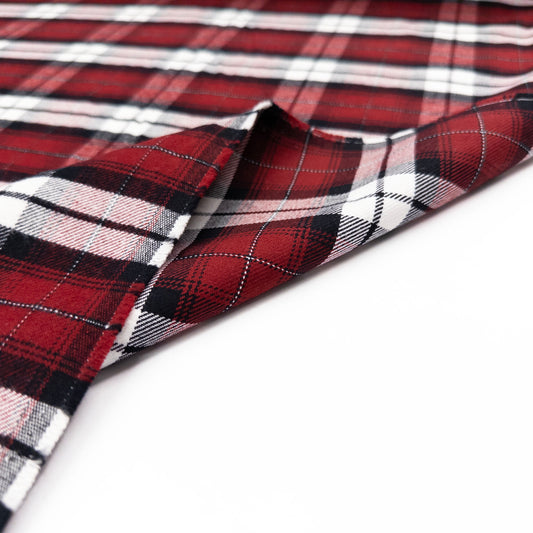 Cotton Flannel in Berry - Deadstock
