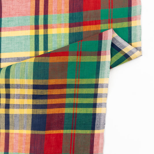 Madras Cotton Plaid in Yellow #2 - Deadstock