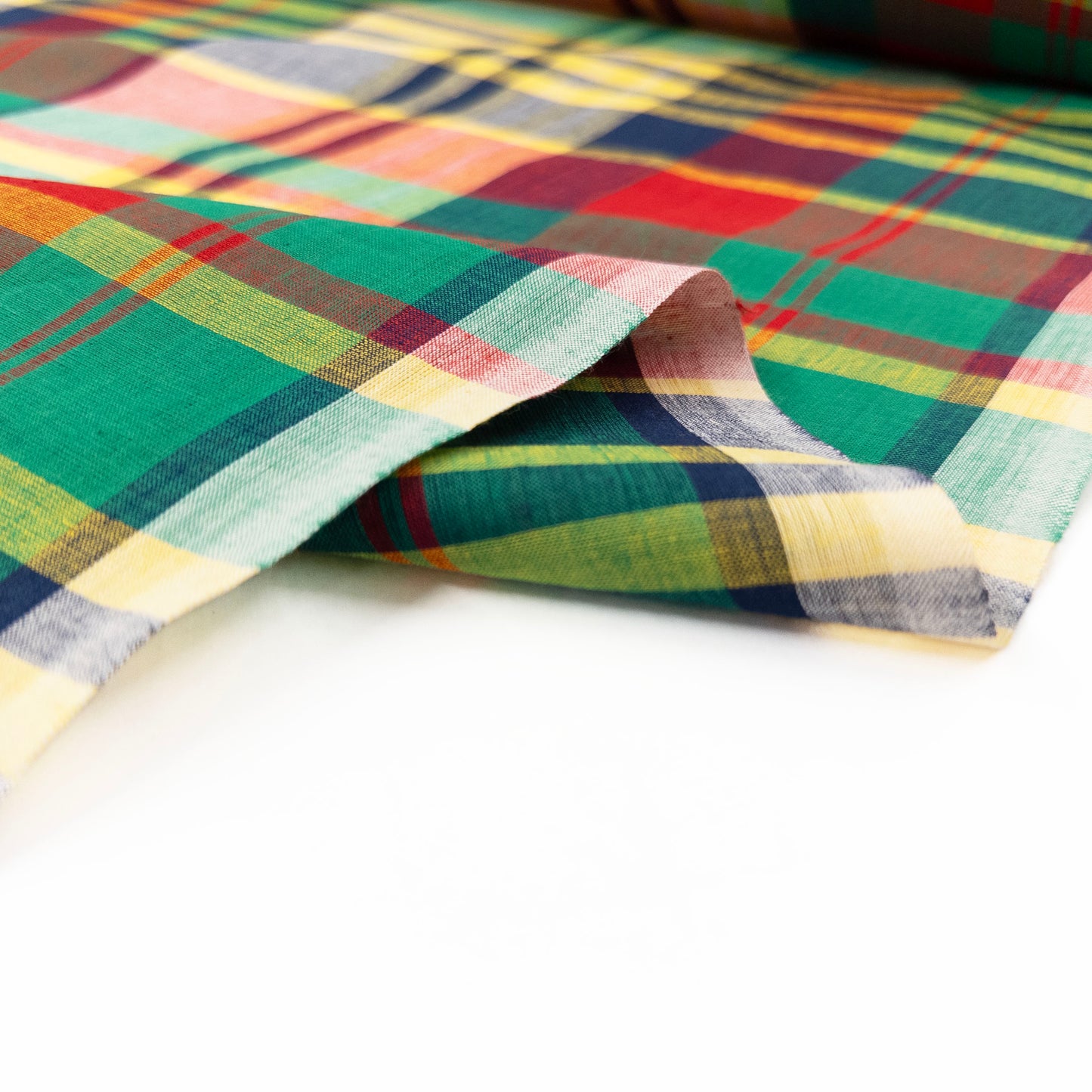 Madras Cotton Plaid in Yellow #2 - Deadstock