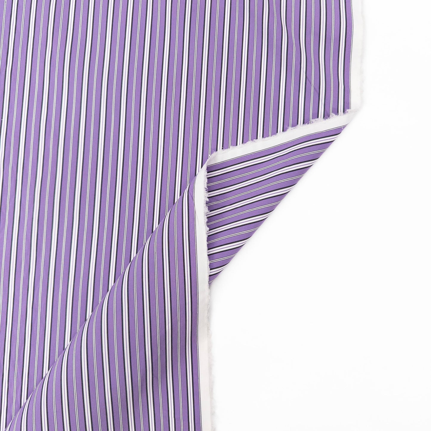 Cotton Shirting in Purple Stripe - Deadstock