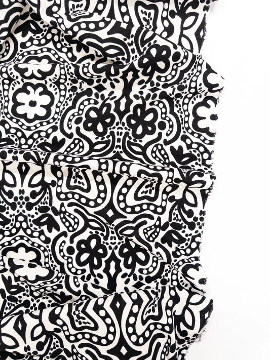 Cotton Rayon Print in Abstract