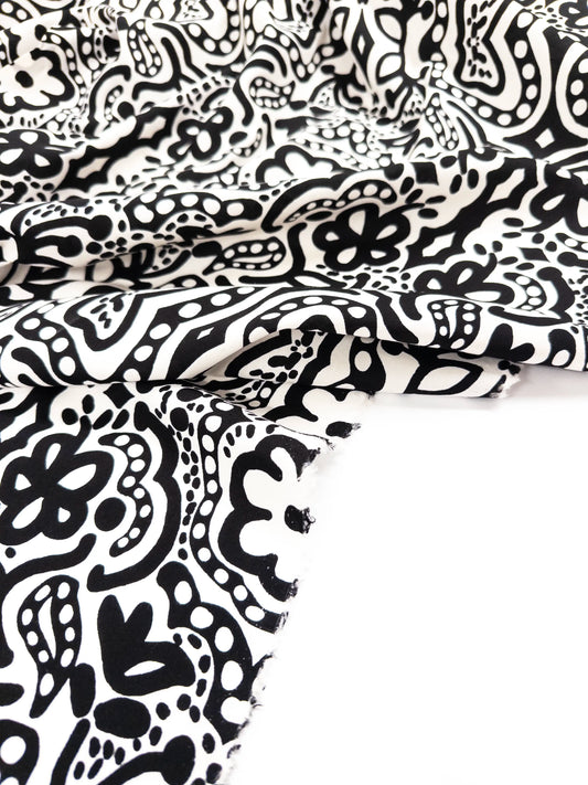 Cotton Rayon Print in Abstract