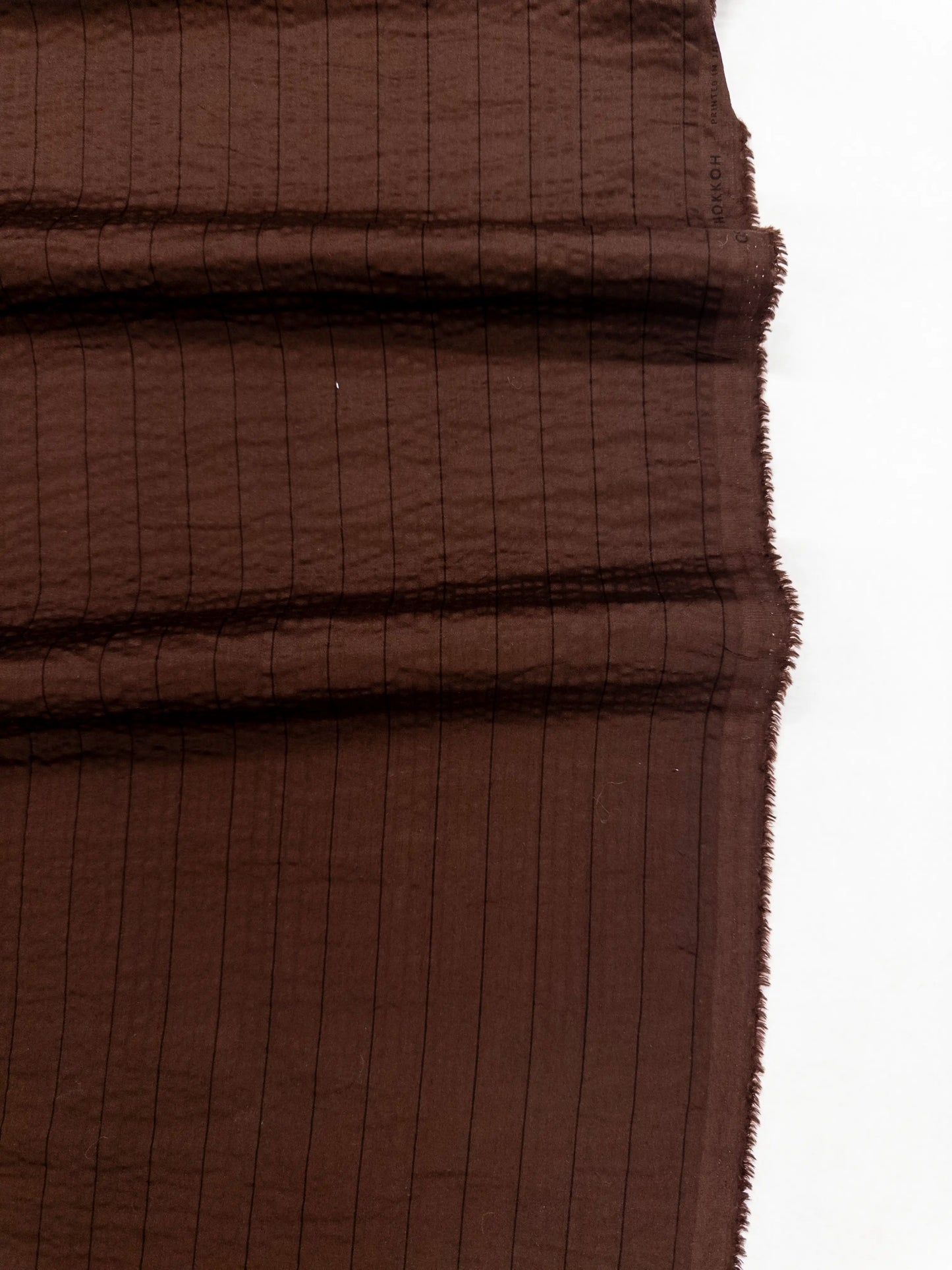 Seersucker Cotton in Burnt Umber Hearth