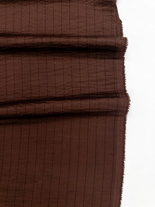 Seersucker Cotton in Burnt Umber Hearth
