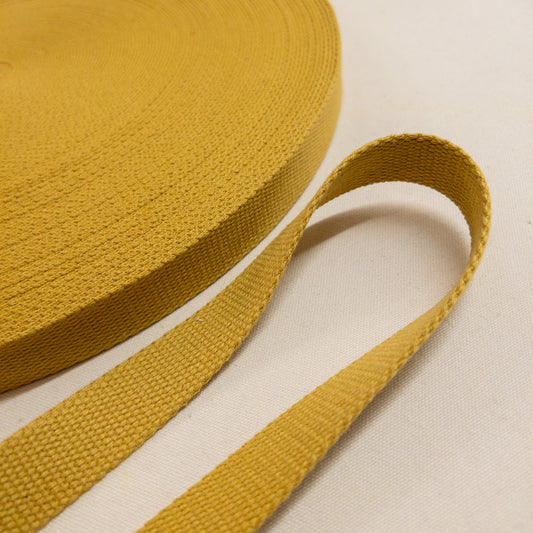 1" Cotton Mustard Webbing