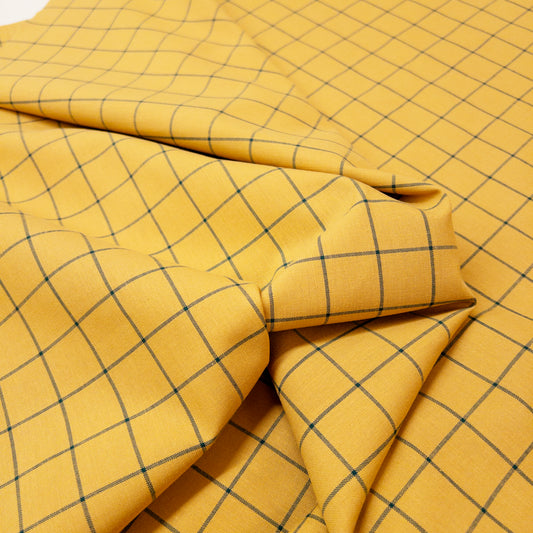 Organic Cotton Oxford in Dry Mustard