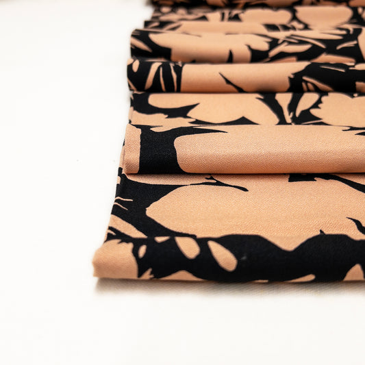 Floral Shade Viscose Crepe in Rose