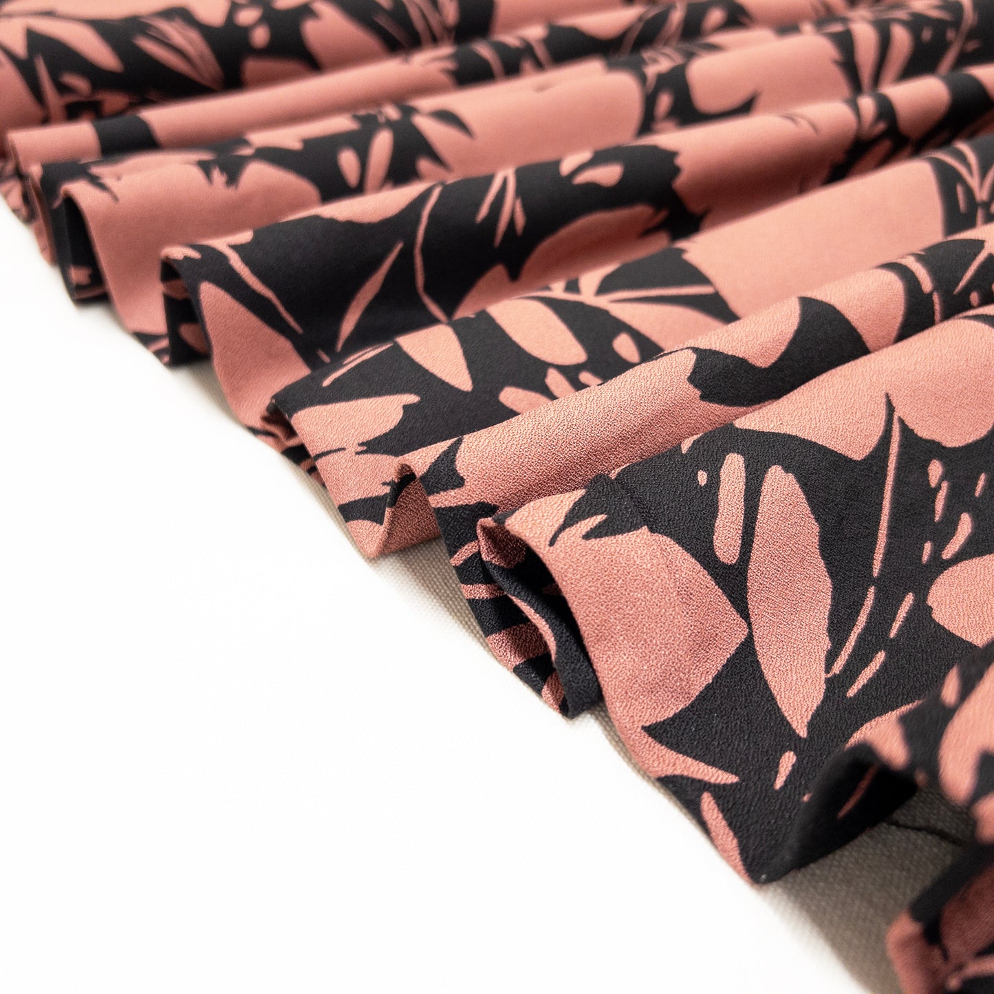 Floral Shade Viscose Crepe in Rosewood