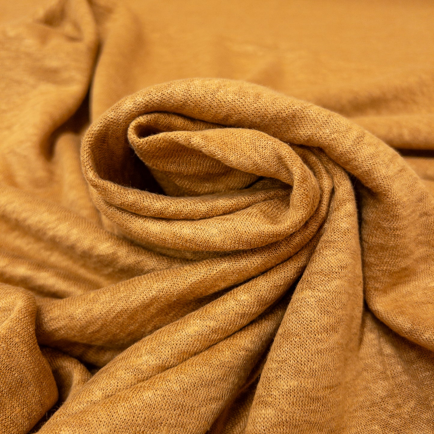 100% Fine Linen Knit in Dry Mustard