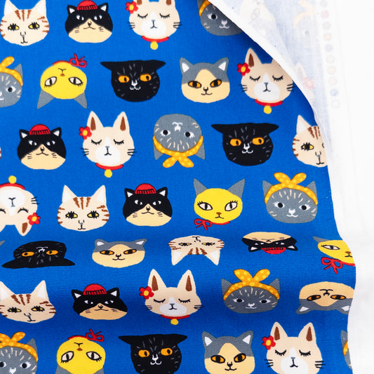 Cat Canvas in Blue