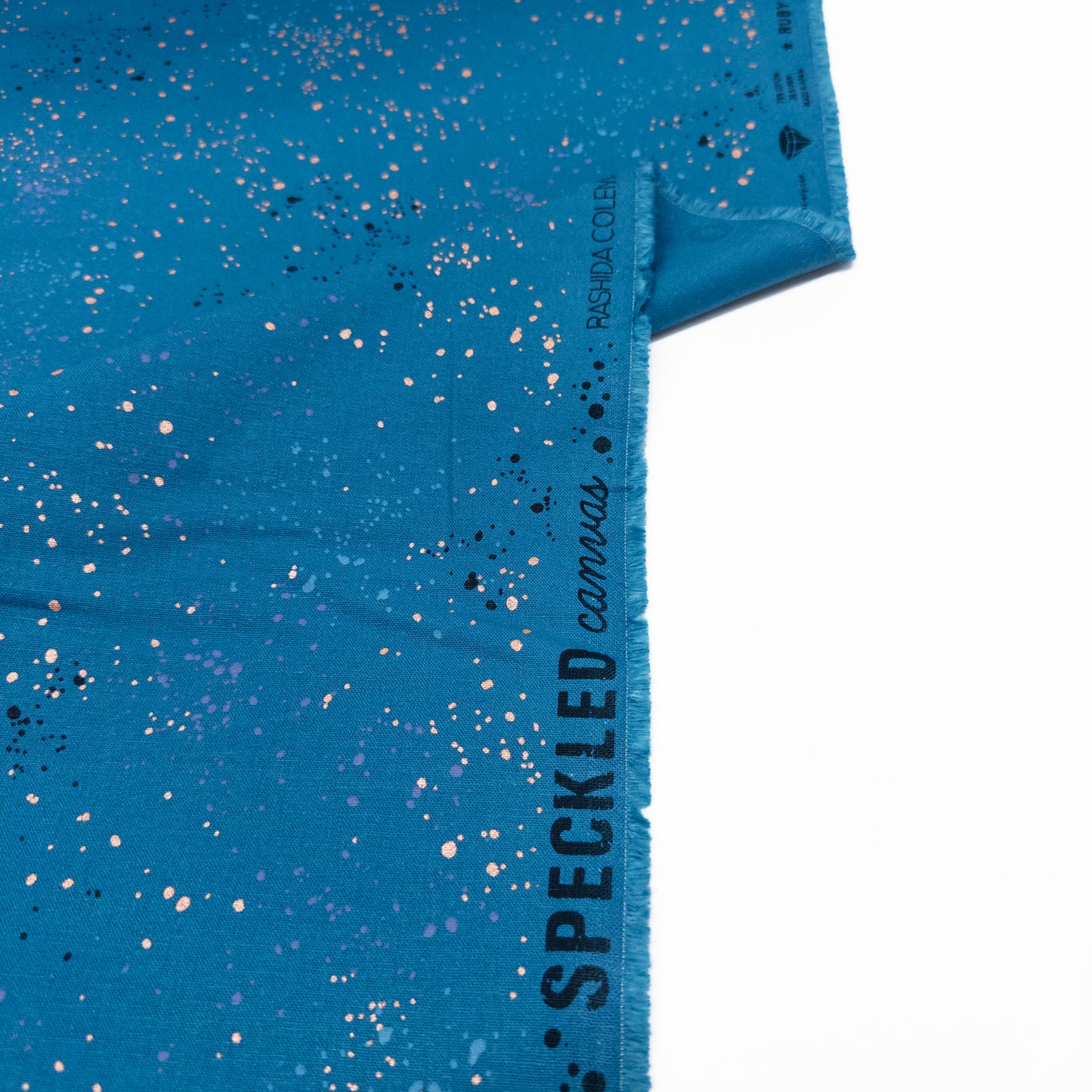 Speckled Canvas Metallic Teal