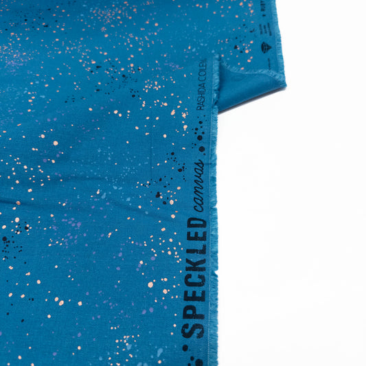 Speckled Canvas Metallic Teal