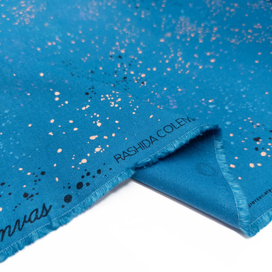 Speckled Canvas Metallic Teal