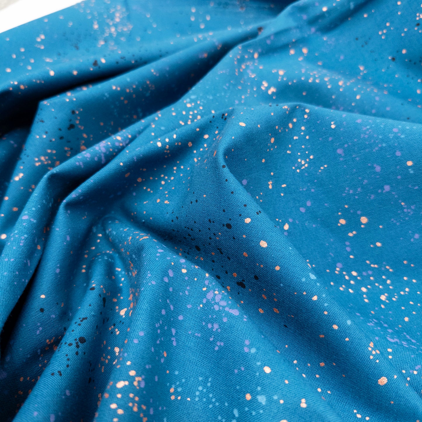 Speckled Canvas Metallic Teal