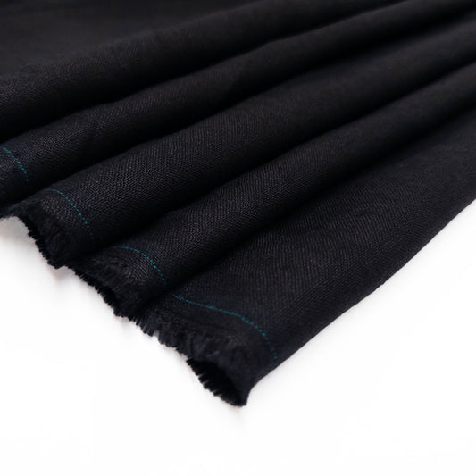 Medium Weight European Linen in Black