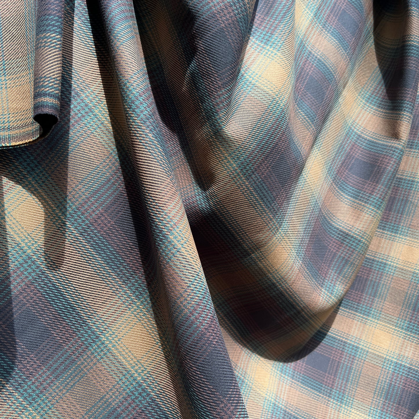 Tartan Plaid Twill in Antique Brass