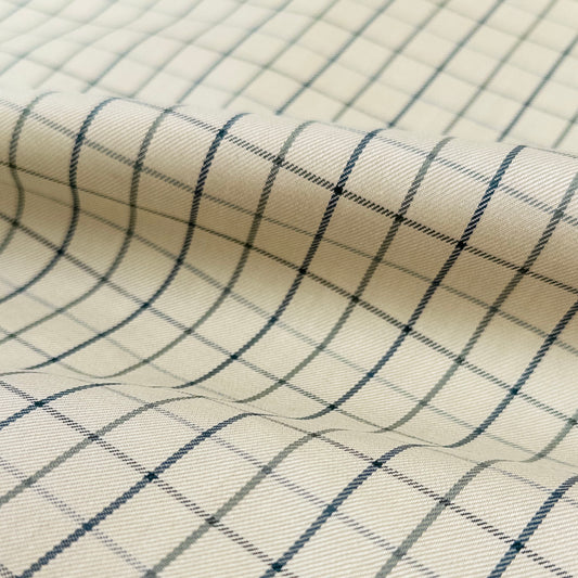 Tattersall Plaid Shirting in Sage Green