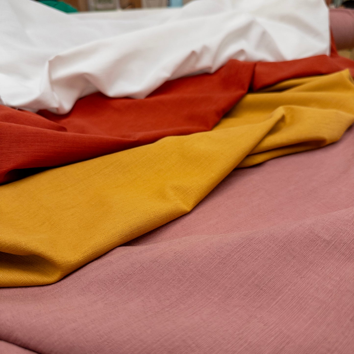 Textured Cotton in Rose