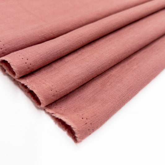Textured Cotton in Rose