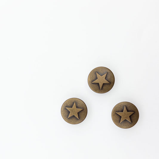 18mm Jeans Buttons - Single Star