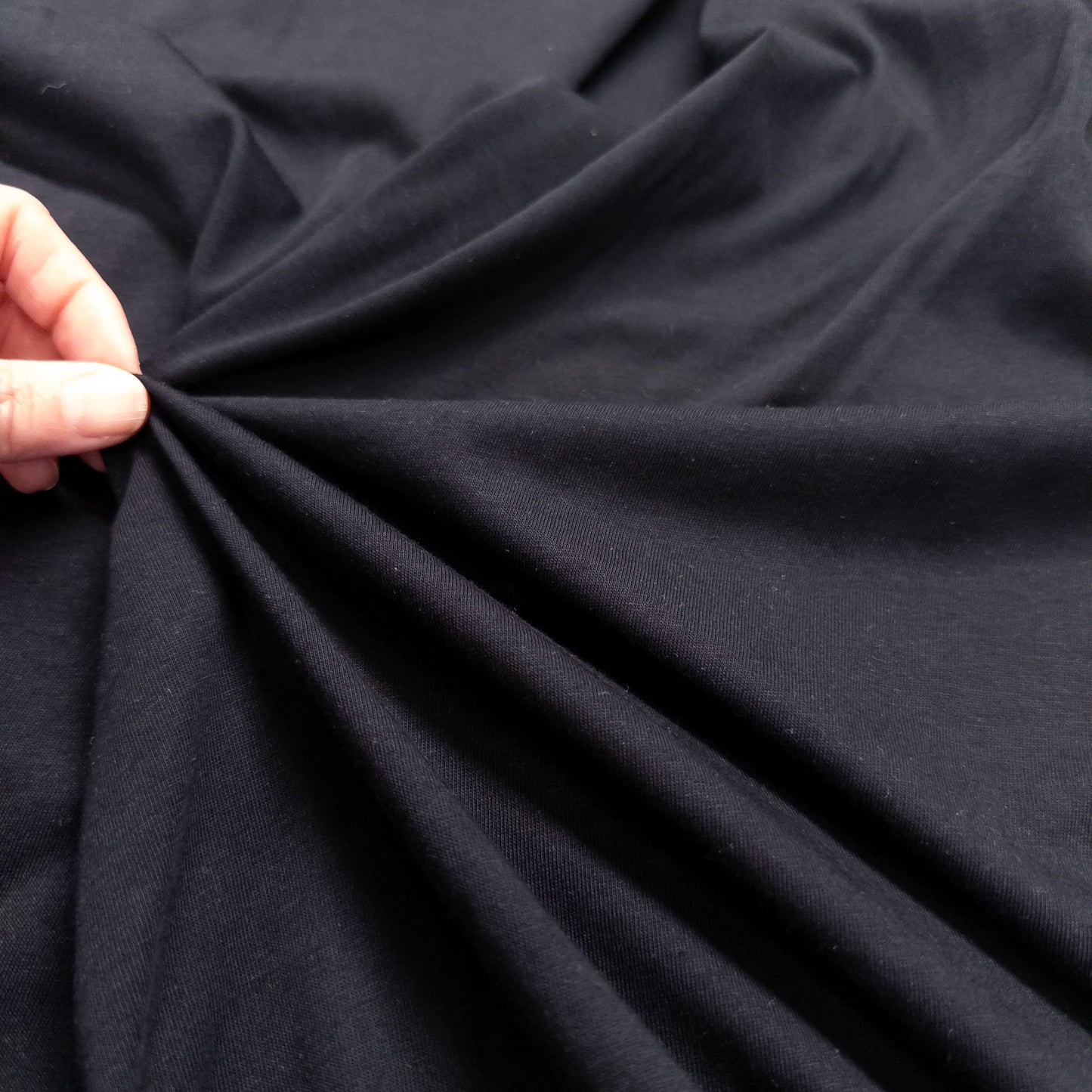 100% Cotton Jersey in Black - 4oz.