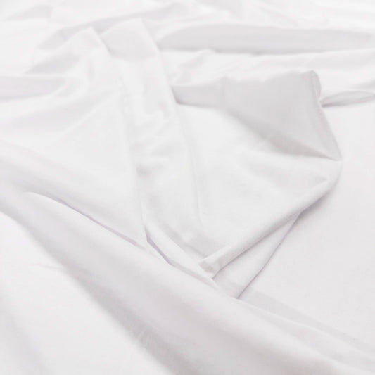 100% Cotton Jersey in White - 4oz.