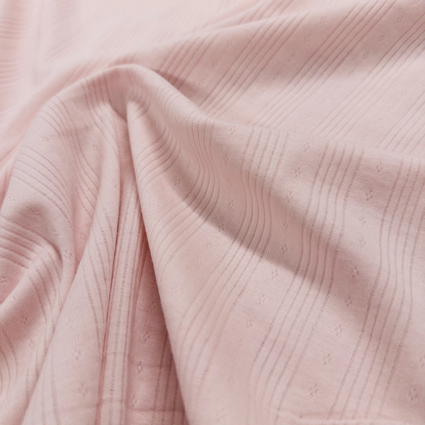 100% Cotton Pointelle in Pink