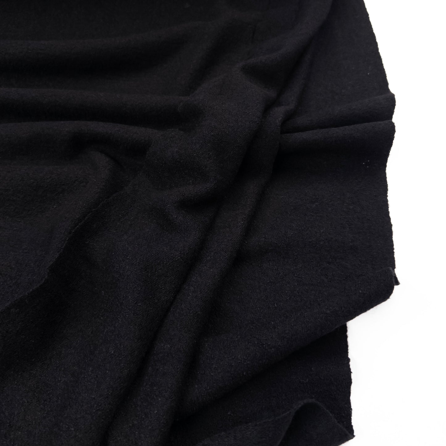 Boiled Wool in Jet Black