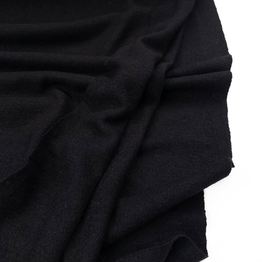 Boiled Wool in Jet Black