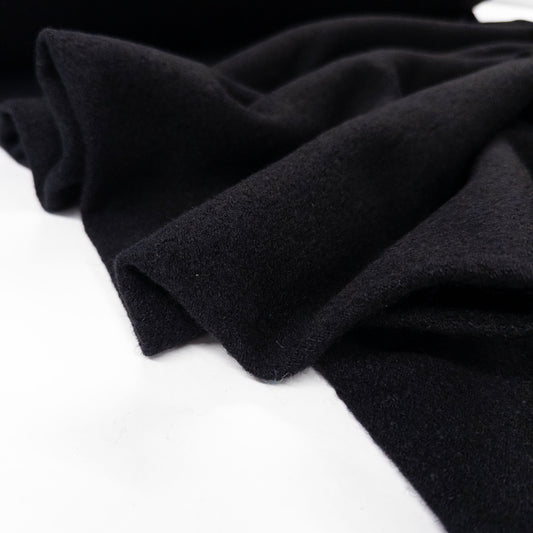Boiled Wool in Jet Black
