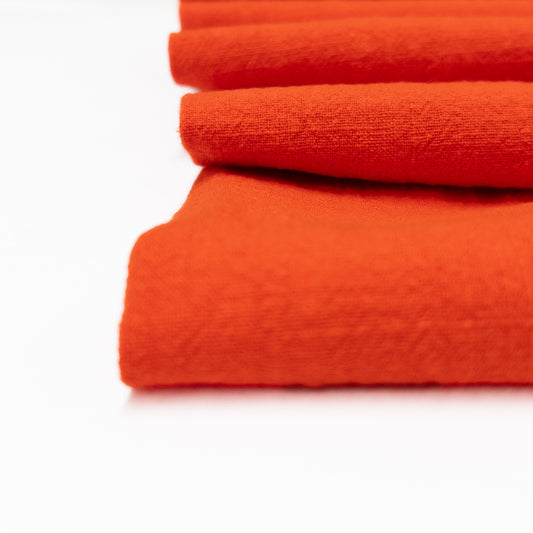 Detail view of the slub texture on this lightweight cotton apparel fabric